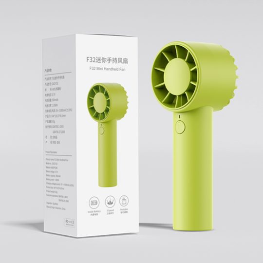 GXZ-F32  2024 New 2200mAh Long Battery Life Brushless Semiconductor Cooling Metal Rechargeable Usb Personal Portable Mini Handheld Fans