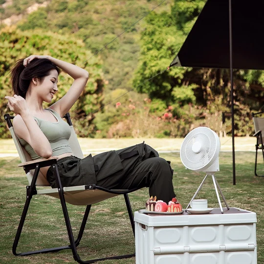 GXZ-F25  Wireless Remote Control 4000mAh Long Battery Life Led Light Multi-Function Rechargeable Portable Mini Outdoor Tent Camping Fan