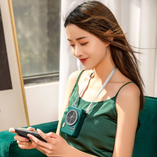 GXZ-F856 New Design Camera Style Portable Fan Neck Hanging Fan
