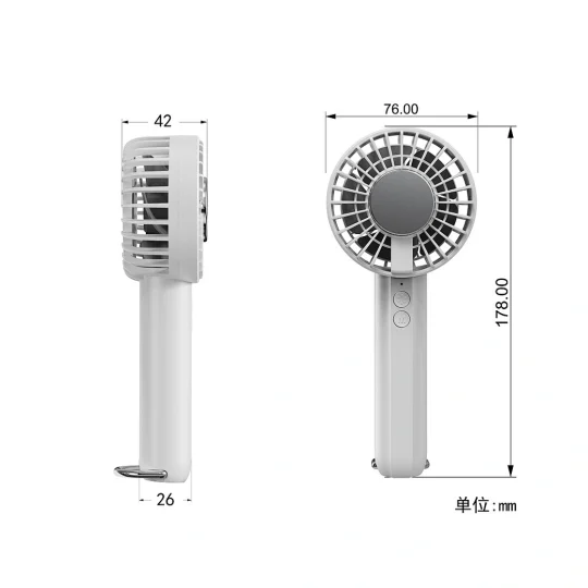 GXZ-F33B  Mini cooler air conditioner handheld fan Rechargeable Usb Handheld Fan Outdoor Cooling Fans