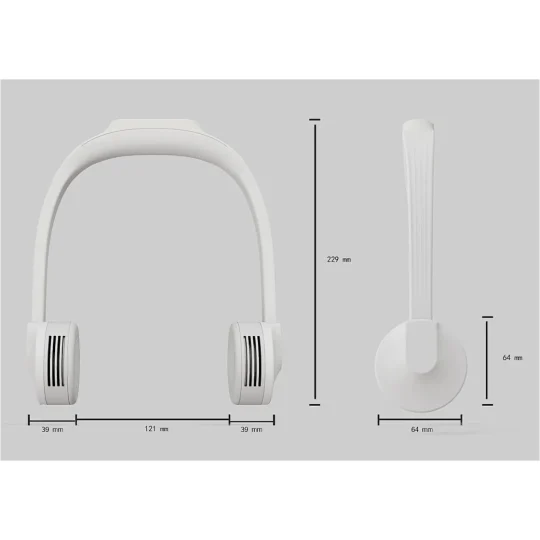 GXZ-F859  New Design Hanging Air Cooling Fans Rechargeable Hand-Free Bladeless Neckband Fan Portable USB Mini Neck Fan For Outdoor Sport