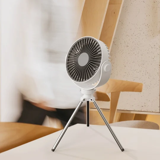 GXZ-F7  OEM Factory Price Foldable Tripod Table Stand Electric Fan Portable Air Cooling Rechargeable Mini Fans Outdoor Camping Fan