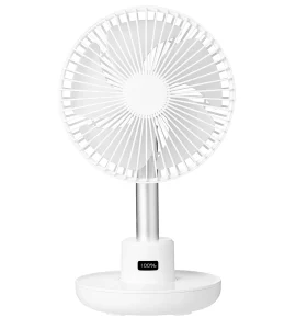GXZ-F825   Electronic Table Fan 3 Strong Winds Setting Rechargeable Desktop Cooling Air Fan Oscillating Portable USB Standing Fan For