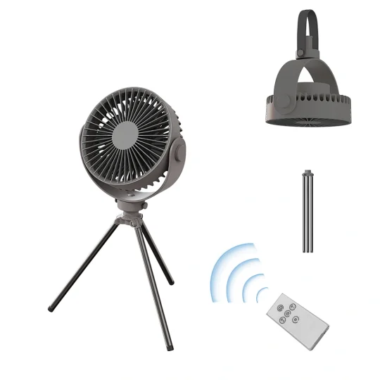 GXZ-F7  OEM Factory Price Foldable Tripod Table Stand Electric Fan Portable Air Cooling Rechargeable Mini Fans Outdoor Camping Fan