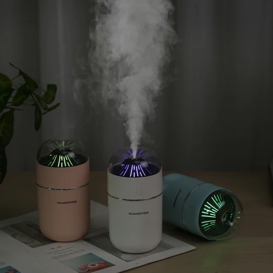 GXZ-J629  Best Amazon Car Home Volcano LED Night Light Color Charger Cool Mist Humidity Control Portable Mini Usb Air Humidifier
