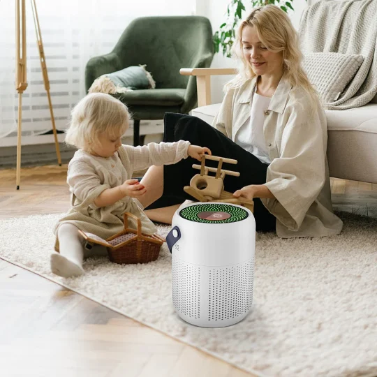 GXZ-AP07 Amazon Top Seller Smart Household Outdoor Camping HEPA Small Personal Desktop Mini Portable Air Purifier