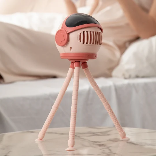 GXZ-F27  4000mAh Leafless Tripod Flexible Bladeless Rechargeable Usb Mini Clip Portable Baby Octopus Stroller Fan