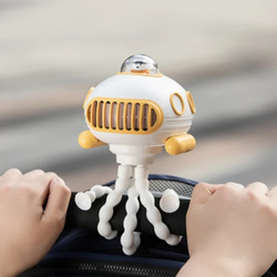 GXZ-F18  Air Cooling Rechargeable Silicone Flexible Desk Outdoor Fan Tripod Clip Portable USB Baby Stroller Fan