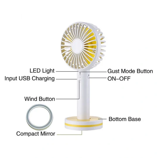 GXZ-F806  Best seller Mini fan rechargeable USB Handheld Fan
