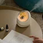 GXZ-WX103 Home Decor Flowers Aroma Diffusers Cool Mist Maker LED Ultrasonic Humidifier Essential Oil Room Fragrance Diffusers