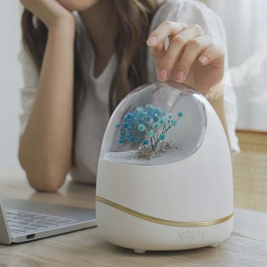 GXZ-WX103 Home Decor Flowers Aroma Diffusers Cool Mist Maker LED Ultrasonic Humidifier Essential Oil Room Fragrance Diffusers