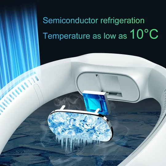 GXZ-F16  Cooling Neck Fan 2021 Best Gift Hand Free Portable Neck Fan 360 Cooler Double Vent Wearable Air Conditioner
