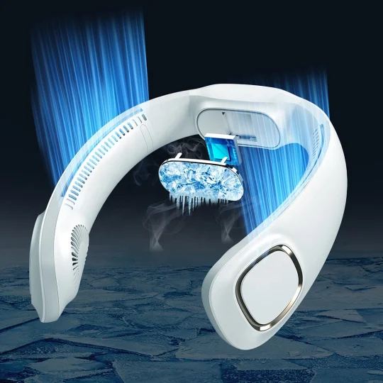 GXZ-F16  Cooling Neck Fan 2021 Best Gift Hand Free Portable Neck Fan 360 Cooler Double Vent Wearable Air Conditioner
