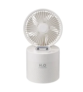 GXZ-JF01  2020 Portable Desktop USB Rechargeable Battery 2 in 1 Water Air Cool Misty Spray Mini USB Humidifier Fan