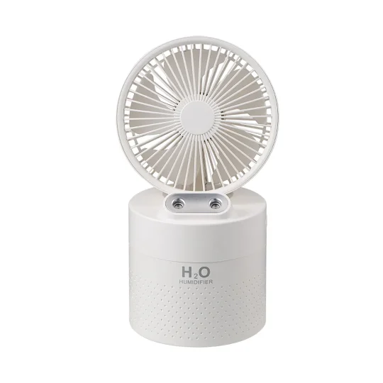 GXZ-JF01  2020 Portable Desktop USB Rechargeable Battery 2 in 1 Water Air Cool Misty Spray Mini USB Humidifier Fan