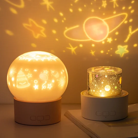 GXZ-TD2 Factory Price Christmas Led Lamp Bed Light Rotatable Starry Sky Projector Night Light with Music Bluetooth Speaker