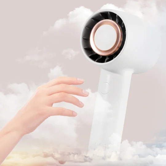 GXZ-F9  2023 New Trending Mini Cooler No Leaf USB Portable 2000mah Rechargeable Tabletop Station Small Air Handy Fan