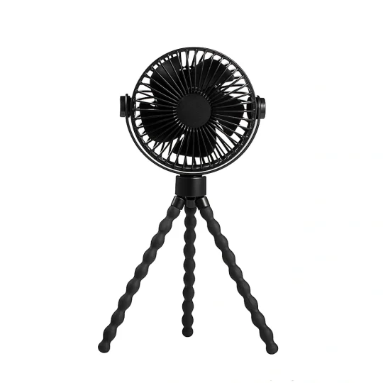 GXZ-F15  3 Speeds Adjust Portable Desktop Table Cooling Handheld Stroller Fan Battery Powered Rechargeable Flexible Tripod Clip On Fan