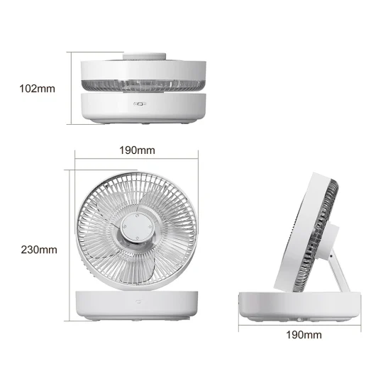 GXZ-F26  Folding table stand fans usb rechargeable portable electric fan wall hanging cooling desktop Kitchen toilet outdoor fan