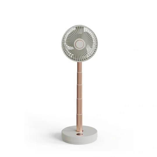 GXZ-F3  Hot Sale New Rechargeable 10000mah Battery Powered Standing and Desk Foldable fan with LED Light and Rotation