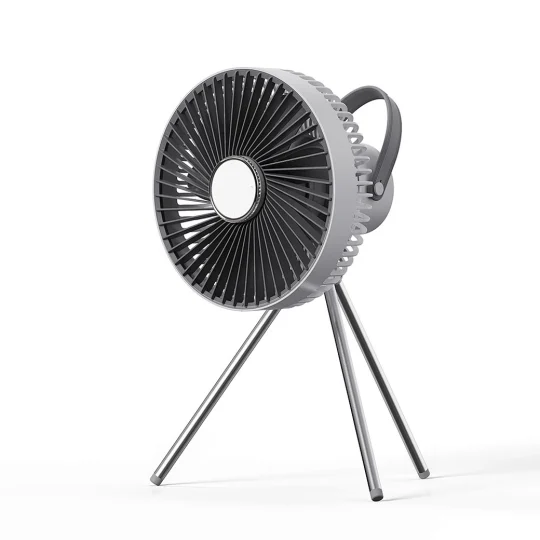 GXZ-F1  New Arrival 2023 10 inch 10000mah rechargeable battery table tripod camping fan with LED light and remote control