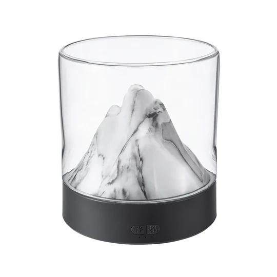 GXZ-D5 2023 300Ml Mini Portable Crystal Fragrance Electric Air Volcano Ultrasonic Flame Essential Oil Car Aroma Diffuser