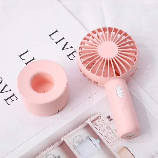 GXZ-F810  Hot sale new creative design table fan with 18650 recgargeable KC/PSE battery portable fan use charging base mini fan