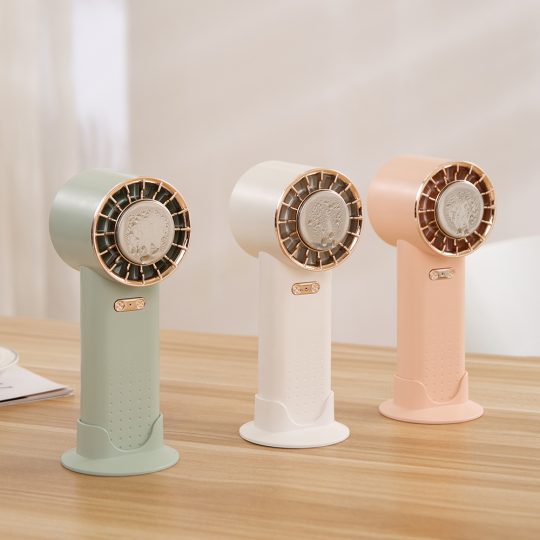 GXZ-F23 New Custom Logo Cute Small Holding Mini Turbo Fan Usb Electric Brushless Semiconductor Cooling Metal Rechargeable Portable Mini