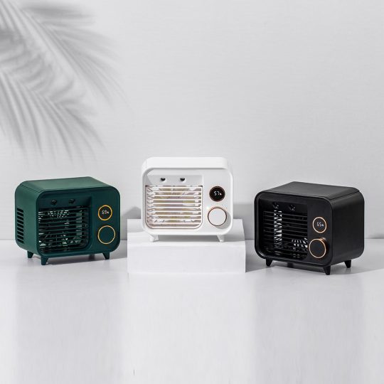 GXZ-F853  New Oem 2000Mah Five Speeds Rechargeable Portable Mini Bladeless Desk Desktop Table Leafless Led Display Air Conditioning Fans
