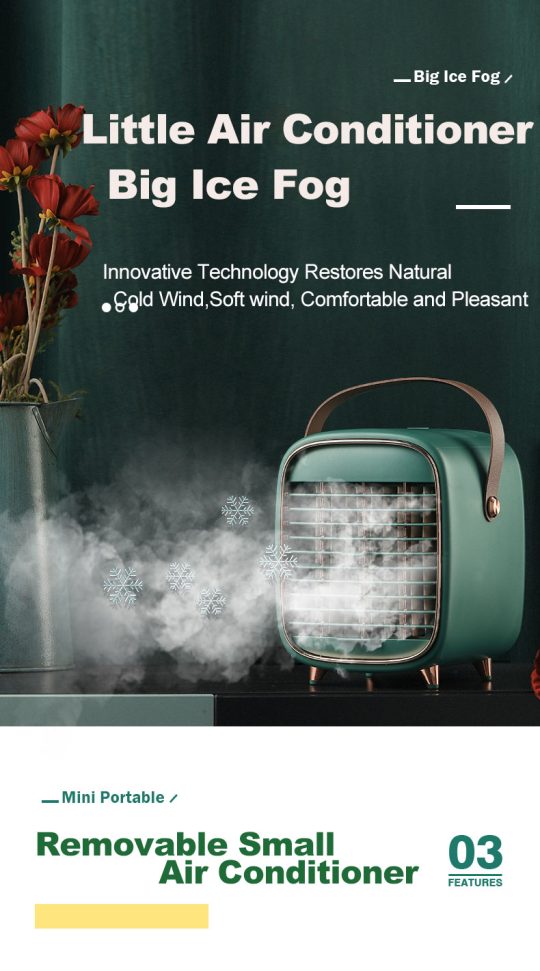 GXZ-Y3 Personal Household Stand Air Conditioner Fan Rechargeable Battery Evaporative Small Air Cooling Portable USB Mini Air Cooler Fan