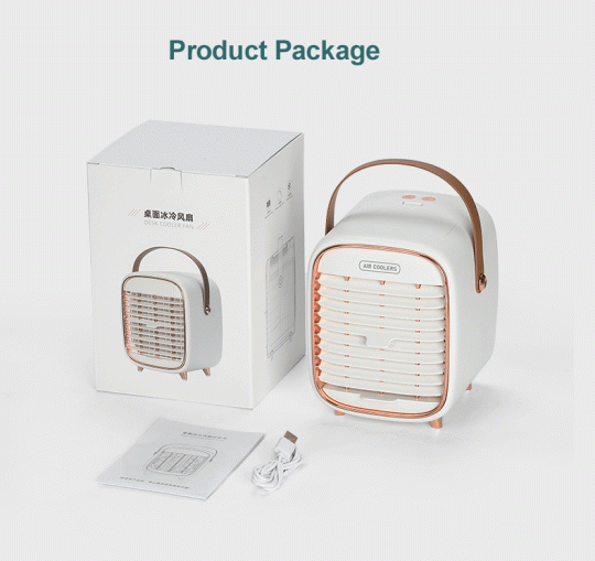 GXZ-Y3 Personal Household Stand Air Conditioner Fan Rechargeable Battery Evaporative Small Air Cooling Portable USB Mini Air Cooler Fan