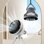GXZ-F21 Newest 2023 camping fan,portable rechargeable usb desktop tripod fan,mini ceiling outdoor light fans