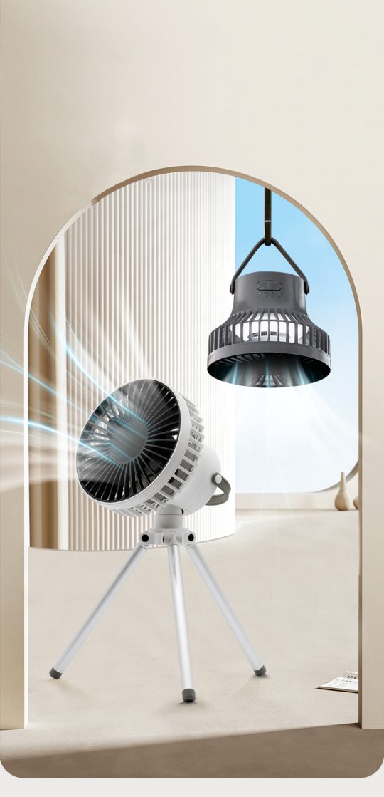 GXZ-F21 Newest 2023 camping fan,portable rechargeable usb desktop tripod fan,mini ceiling outdoor light fans