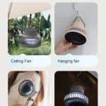 GXZ-F21 Newest 2023 camping fan,portable rechargeable usb desktop tripod fan,mini ceiling outdoor light fans