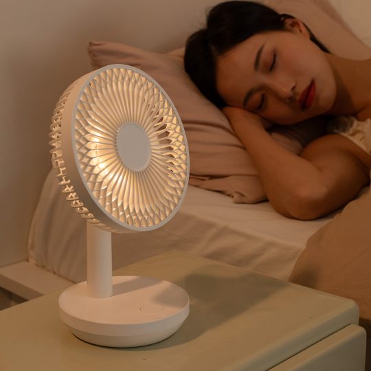 GXZ-F38A USB Desktop Fan Rechargeable Cooling Fan Atmosphere Light